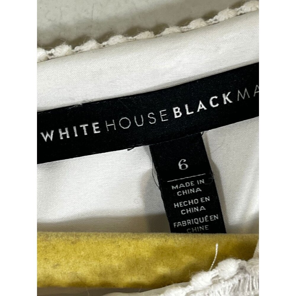 Floral Crochet Tank Dress White 6 Bridal Boho Indie Folk Eyelet Scalloped Chic - Picture 3 of 10